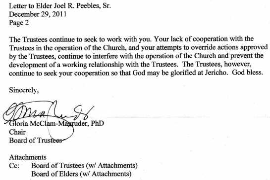 Pg 2 of letter from illegitimate board