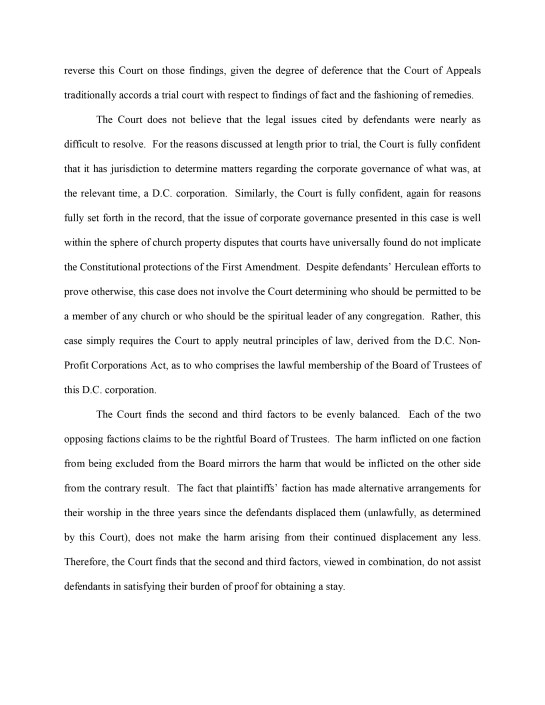 Order DENYING Mot to Stay 2